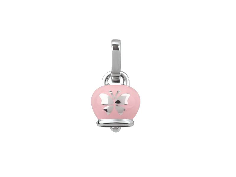 SILVER PENDANT CAMPANELLA (BELL) MICRO WITH PINK ENAMEL  ET VOILA 'CHANTECLER 38075